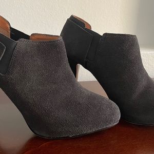 Dolce vita gray suede slip on ankle booties